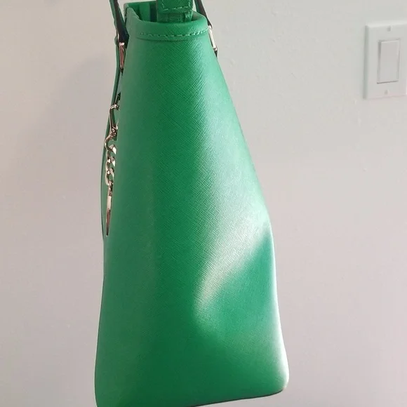 MICHAEL KORS Large MF TZ Tote Leather Palm GREEN - Picture 3 of 12